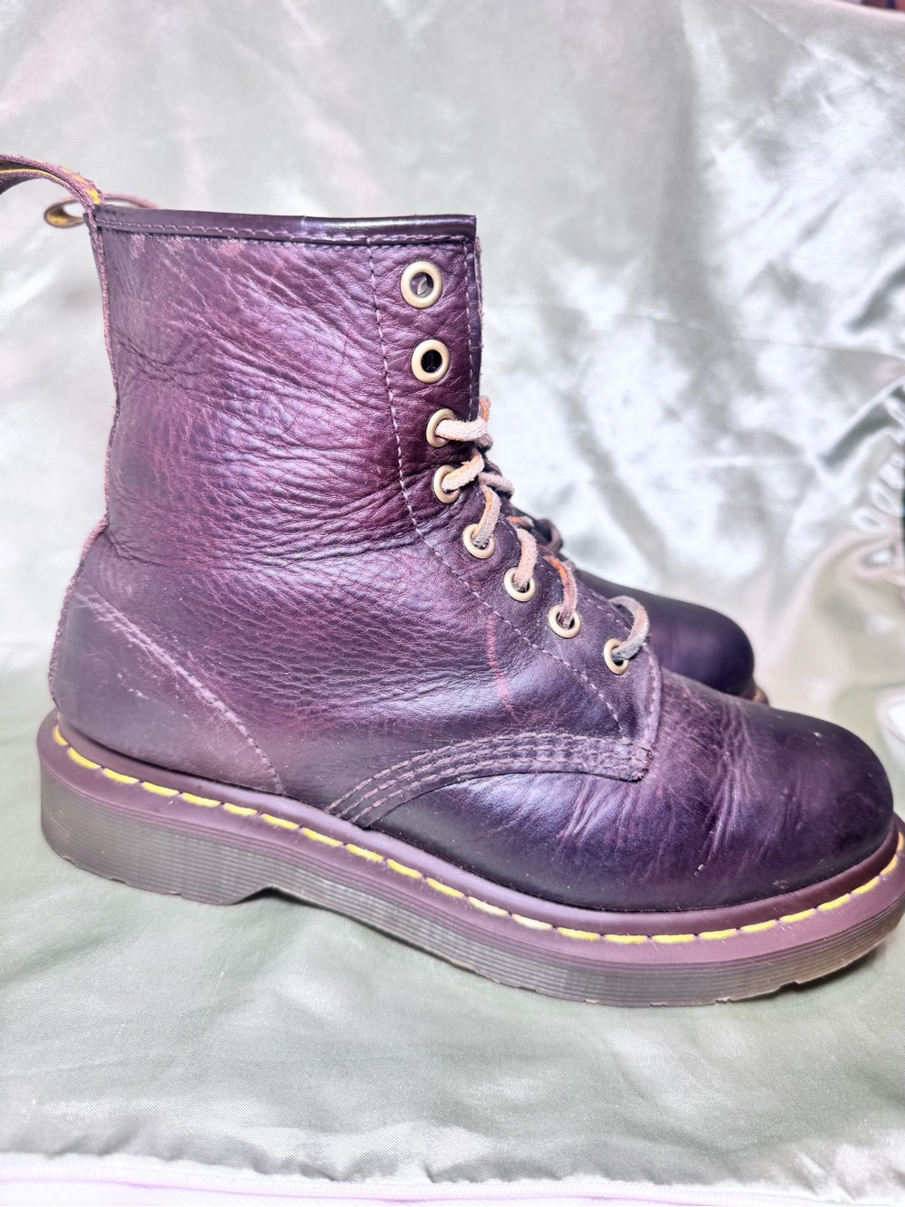 Doc Martens “For life” Classic Brown Leather Lace-Up Boots with Leather Laces 38 - Picture 3 of 12